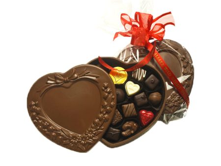 Elegant Chocolate Molded Heart Box